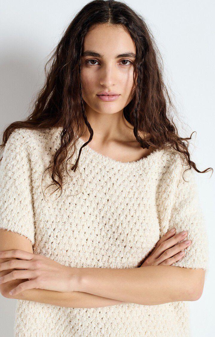 american vintage Pull femme Cyanbay - NACRE 29 Manches courtes Beige - E25