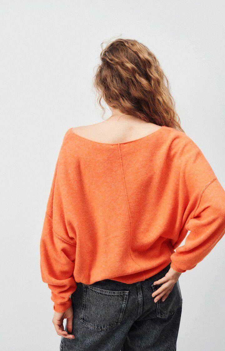 American Vintage Pull Femme Damsville - ABRICOTINE CHINE 42 Manches Longues Orange - H24