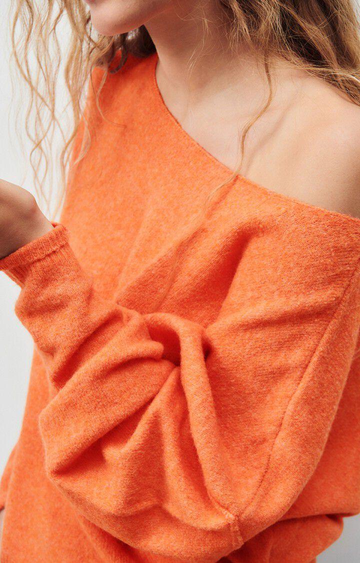 American Vintage Pull Femme Damsville - ABRICOTINE CHINE 42 Manches Longues Orange - H24