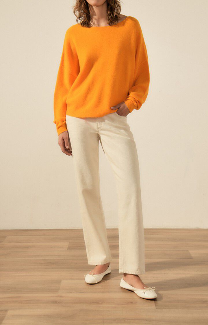 American Vintage Pull Femme Damsville - AGRUME 42 Manches Longues Orange - E23