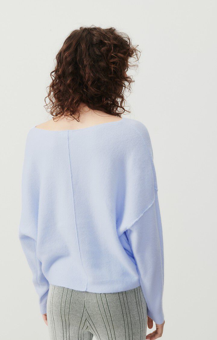 American Vintage Pull Femme Damsville - ALASKA 42 Manches Longues Bleu - E24