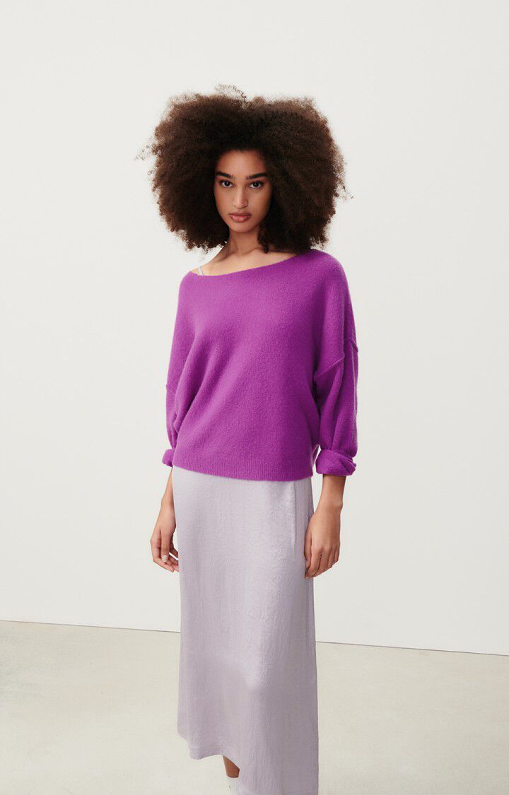 american vintage Pull femme Damsville - ANEMONE 42 Manches longues Violet - H23