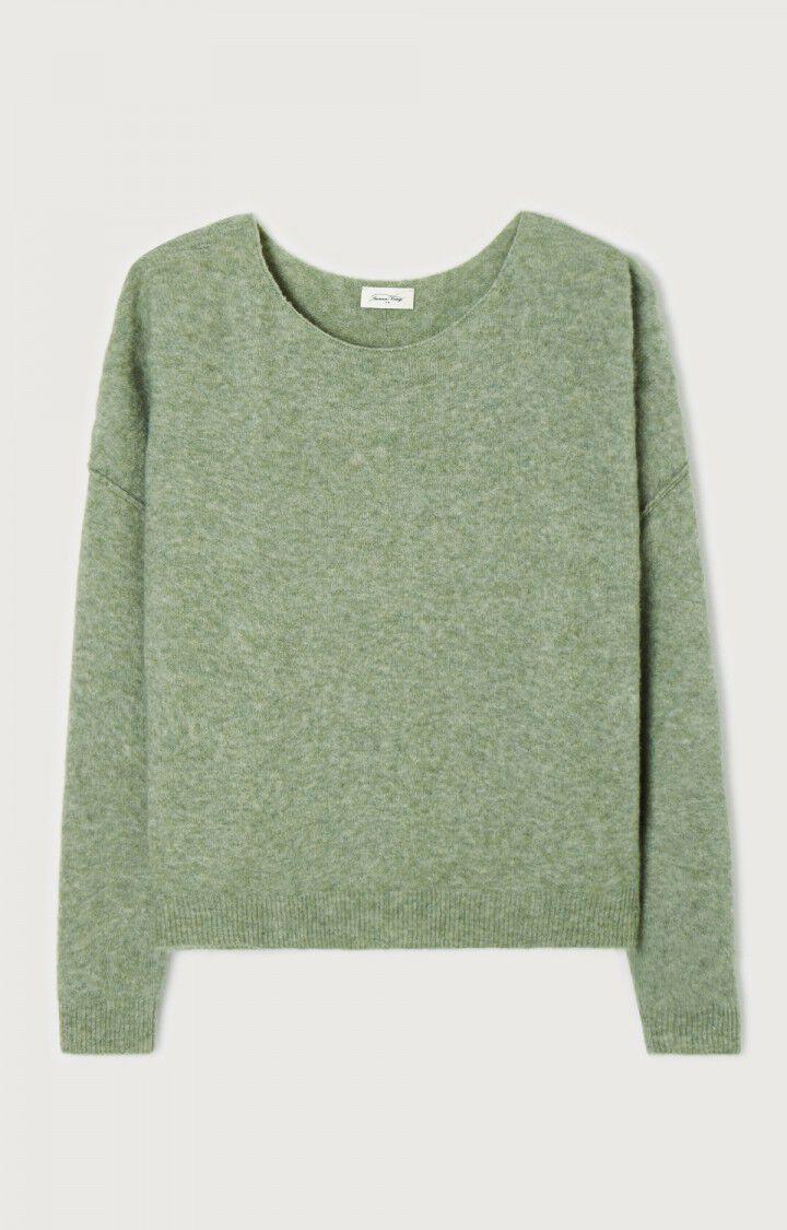 American Vintage Pull Femme Damsville - CAPRE CHINE 42 Manches Longues Vert - E24