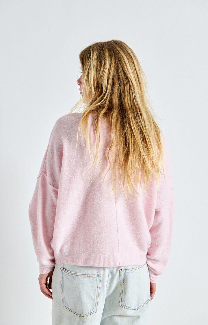 American Vintage Pull Femme Damsville - DRAGEE CHINE 42 Manches Longues Rose - E25