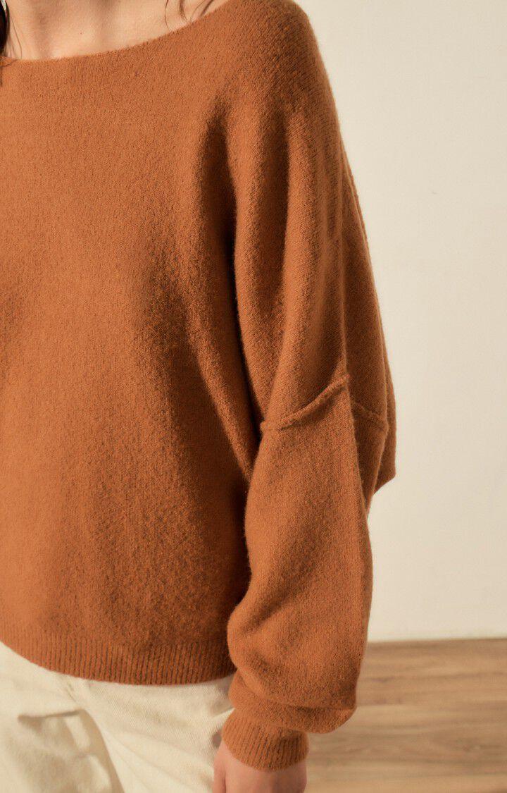 American Vintage Pull Femme Damsville - ECUREUIL 42 Manches Longues Marron - E23