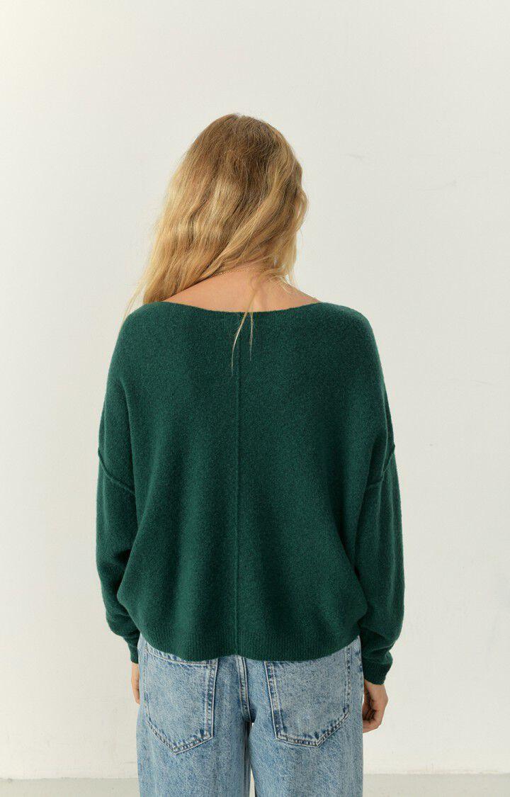 American Vintage Pull Femme Damsville - EPINARD 42 Manches Longues Vert - H22