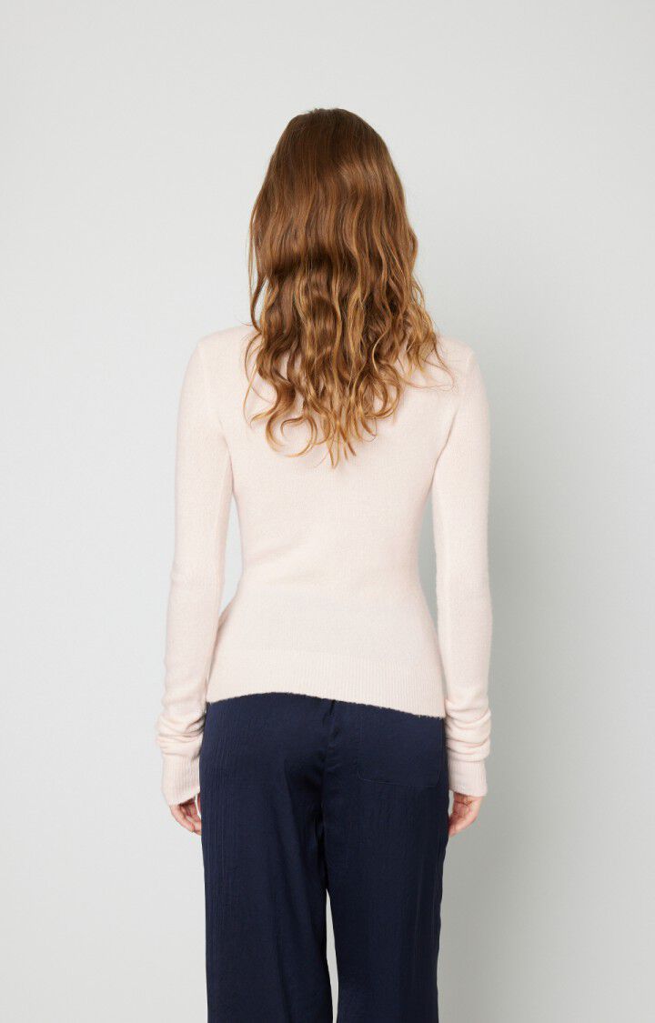 American Vintage Pull Femme Damsville - GLACAGE Manches Longues Beige - H20