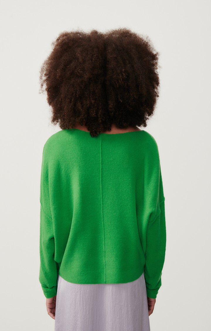 American Vintage Pull Femme Damsville - GREEN 42 Manches Longues Vert - H23