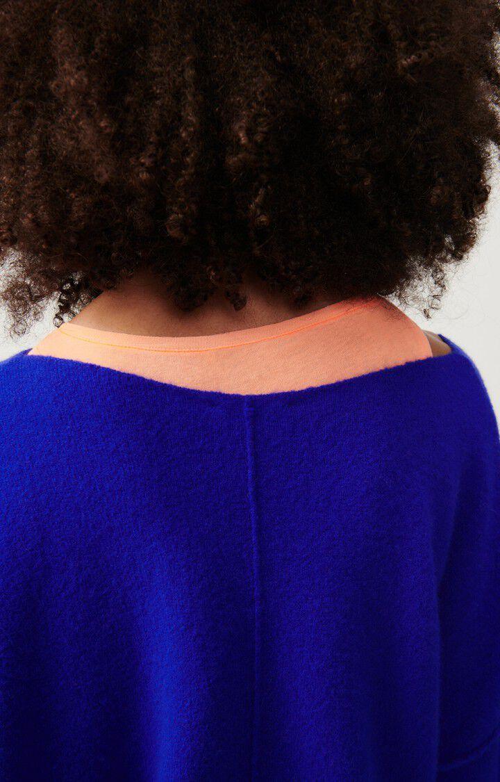 American Vintage Pull Femme Damsville - INDIGO 42 Manches Longues Bleu - H24