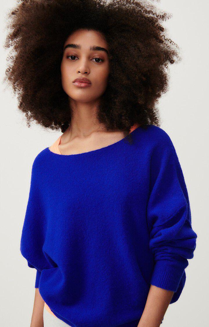 american vintage Pull femme Damsville - INDIGO 42 Manches longues Bleu - H24