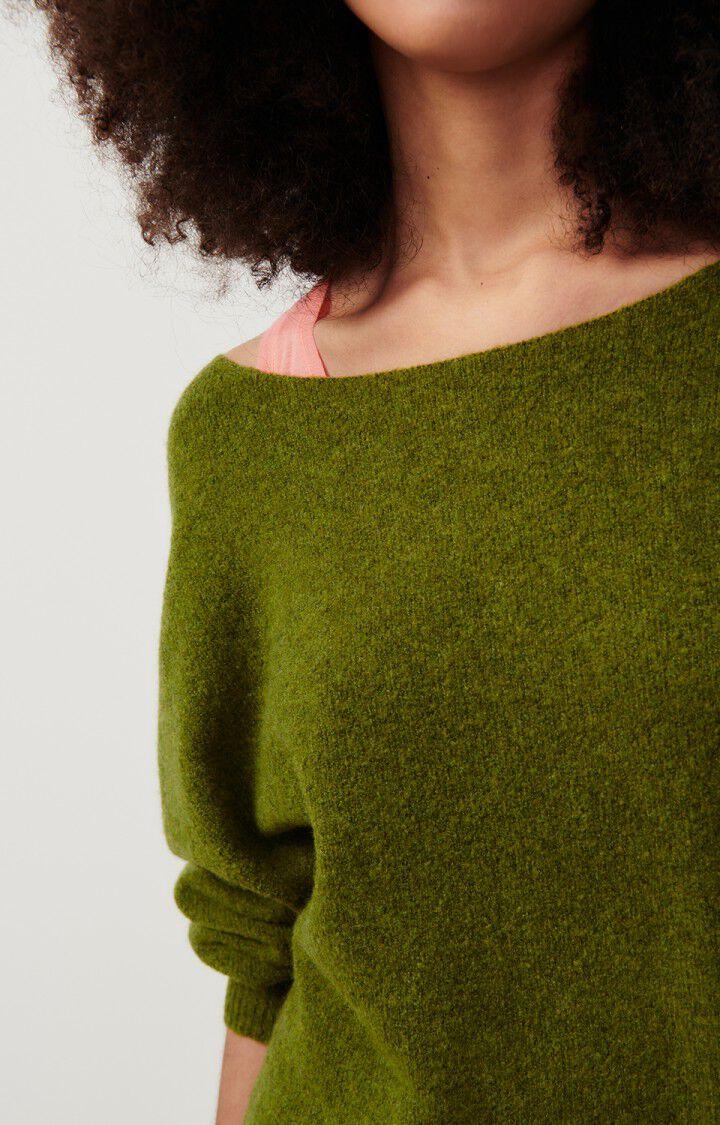 American Vintage Pull Femme Damsville - MARAIS CHINE 42 Manches Longues Vert - H23