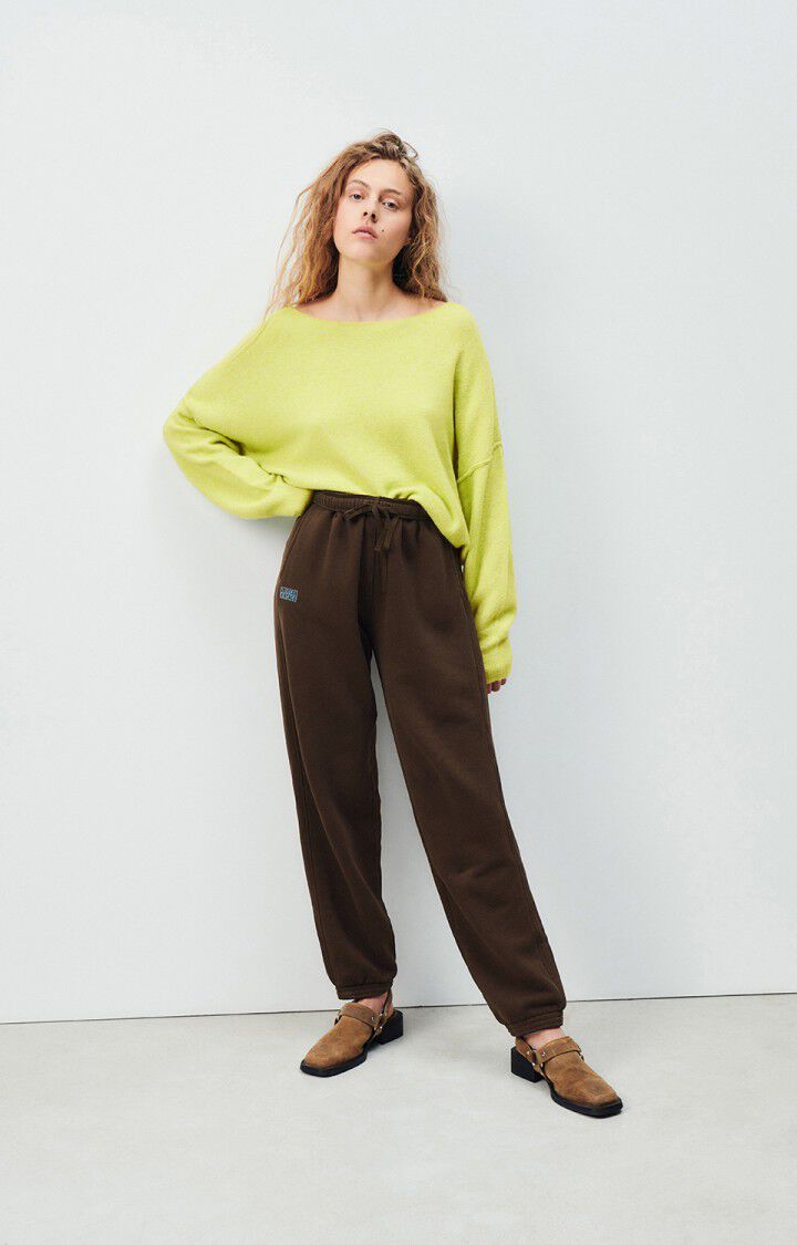 American Vintage Pull Femme Damsville - PISTACHE MULTICHINE 42 Manches Longues Vert - H24