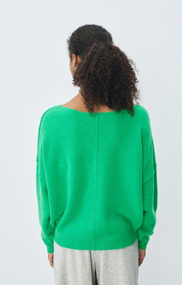 American Vintage Pull Femme Damsville - PRINTEMPS CHINE 42 Manches Longues Vert - E25