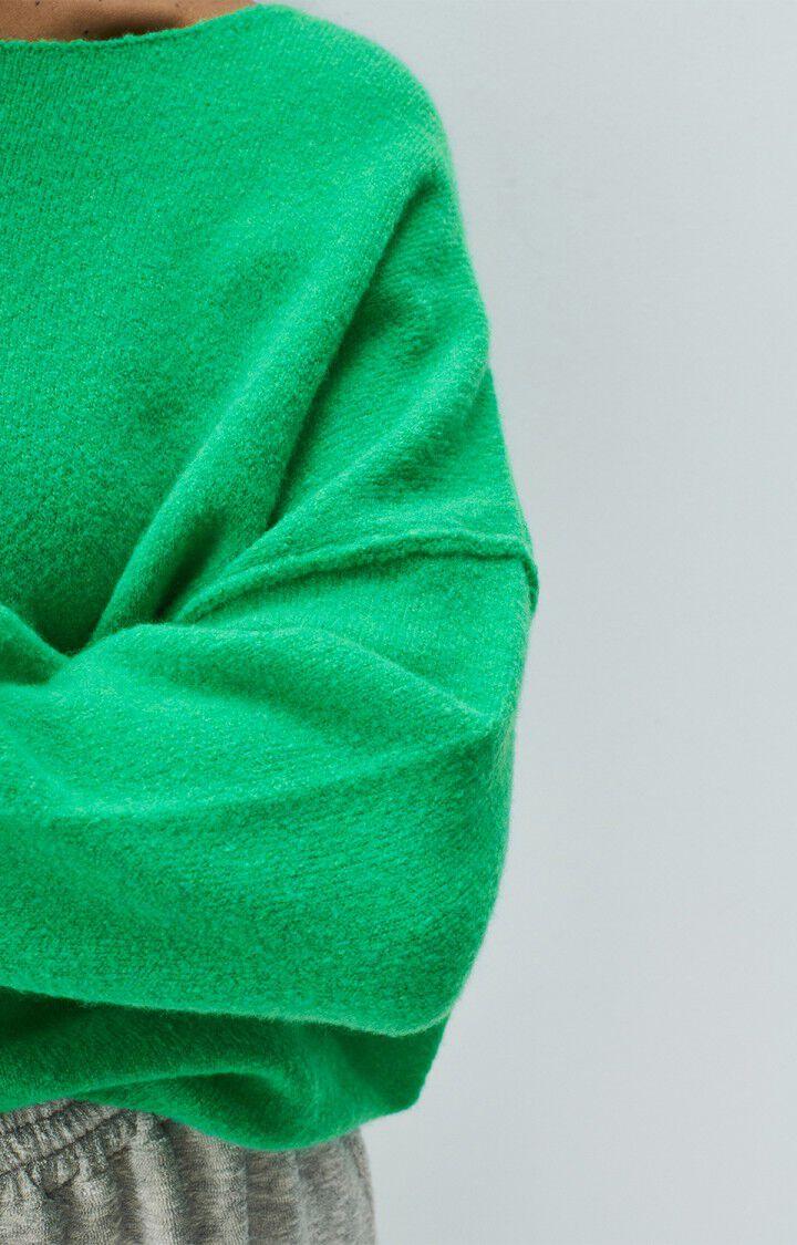 American Vintage Pull Femme Damsville - PRINTEMPS CHINE 42 Manches Longues Vert - E25