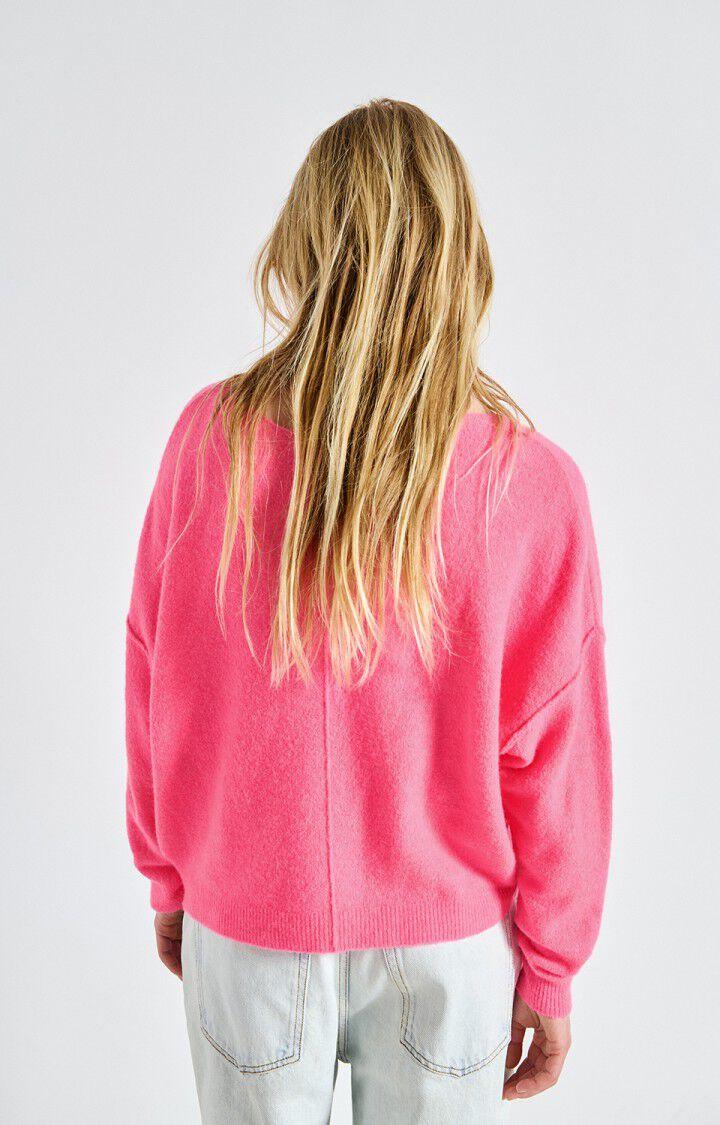 American Vintage Pull Femme Damsville - ROSE FLUO 42 Manches Longues Rose - E25
