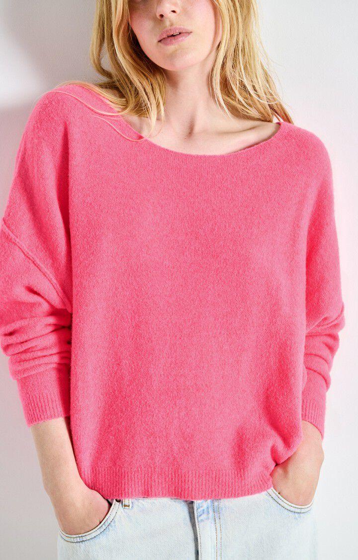 American Vintage Pull Femme Damsville - ROSE FLUO 42 Manches Longues Rose - E25