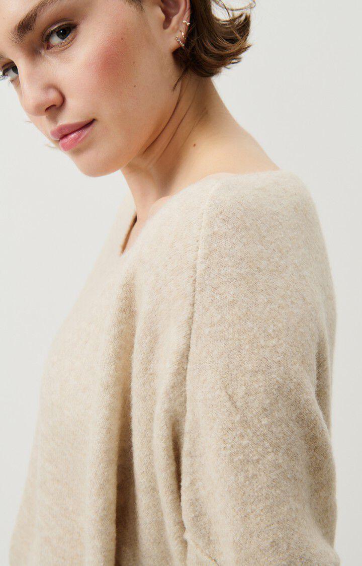 American Vintage Pull Femme Damsville - SABLE CHINE 42 Manches Longues Beige - E25