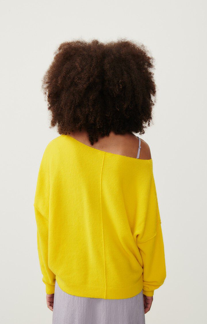 American Vintage Pull Femme Damsville - TOURNESOL 42 Manches Longues Jaune - E24