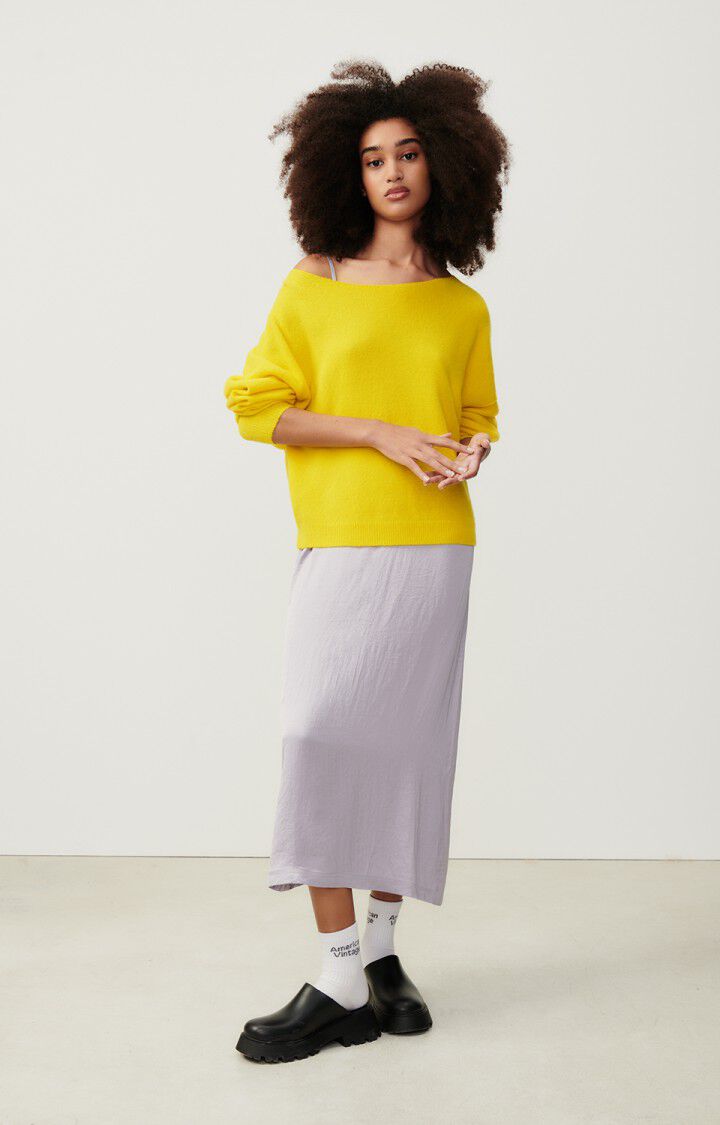 American Vintage Pull Femme Damsville - TOURNESOL 42 Manches Longues Jaune - E24