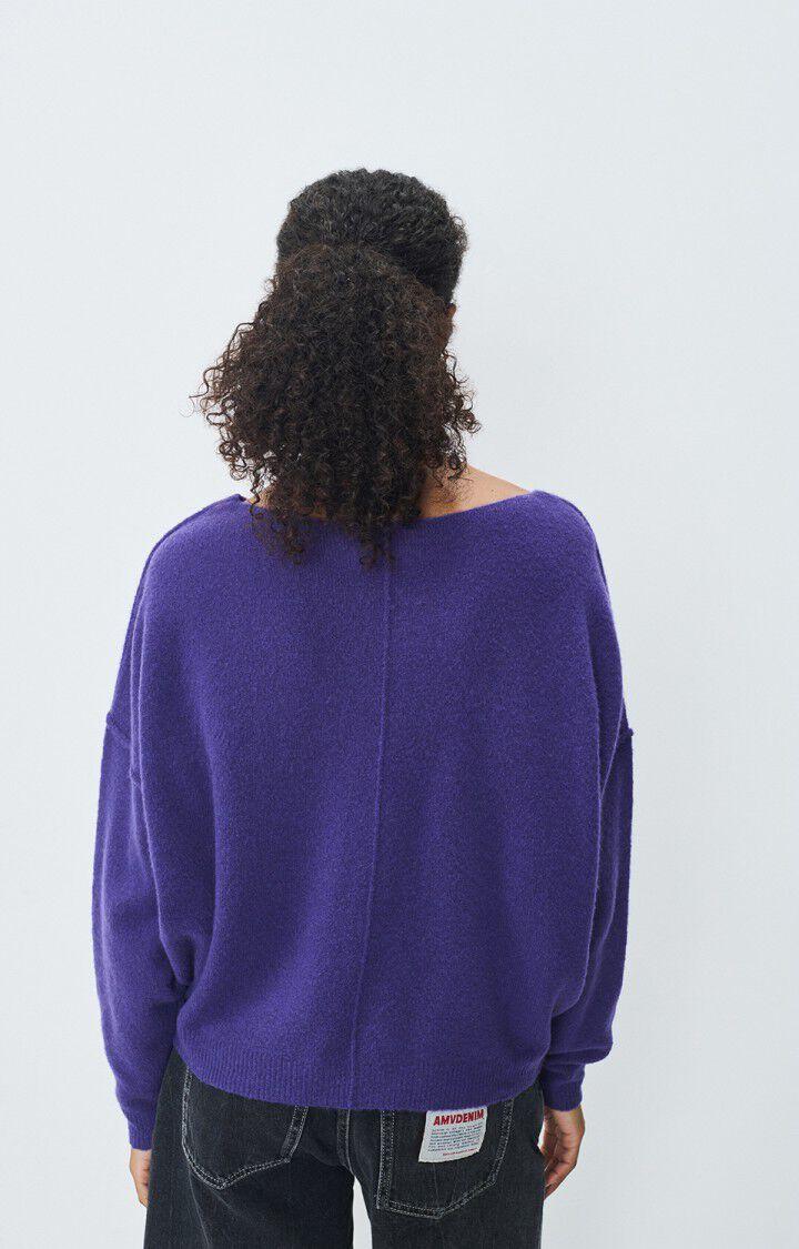 American Vintage Pull Femme Damsville - VIOLET CHINE 42 Manches Longues Violet - E25