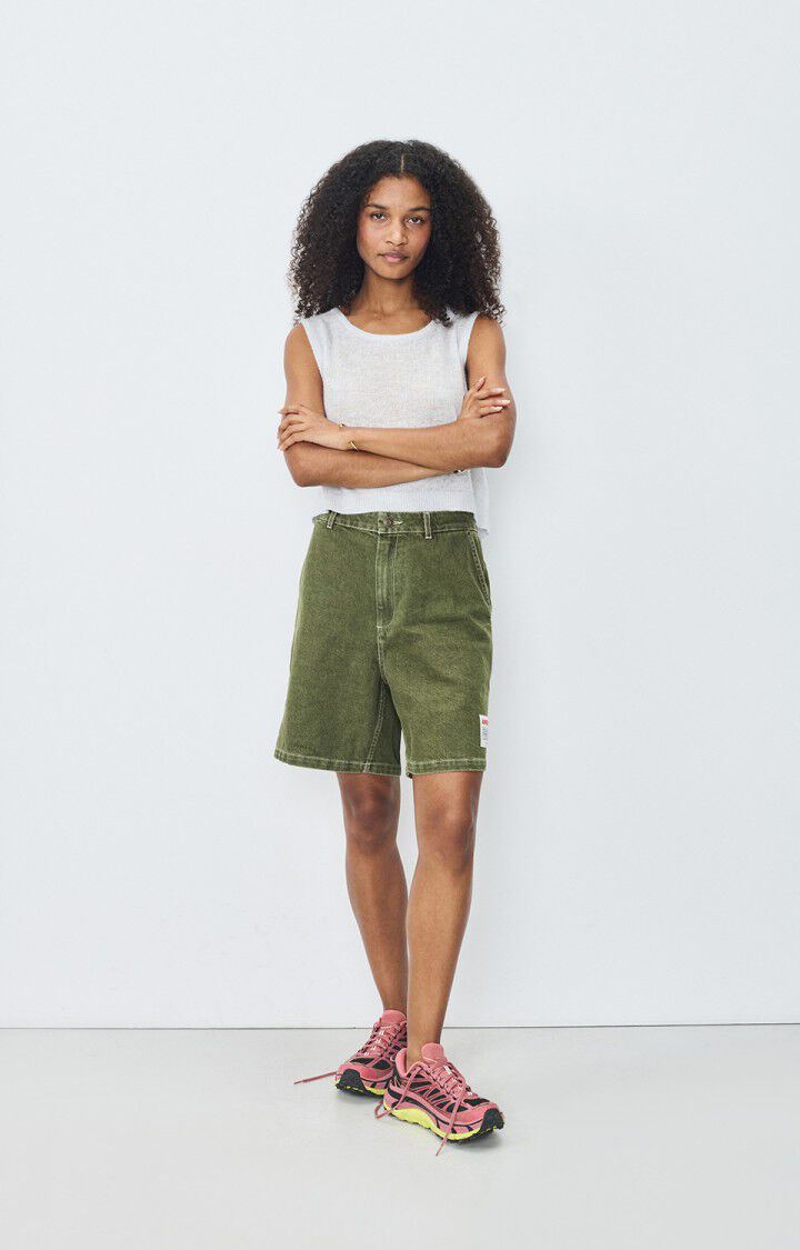 American Vintage Pull Femme Dumy - ARCTIQUE CHINE 0 Sans Manches Gris - E25