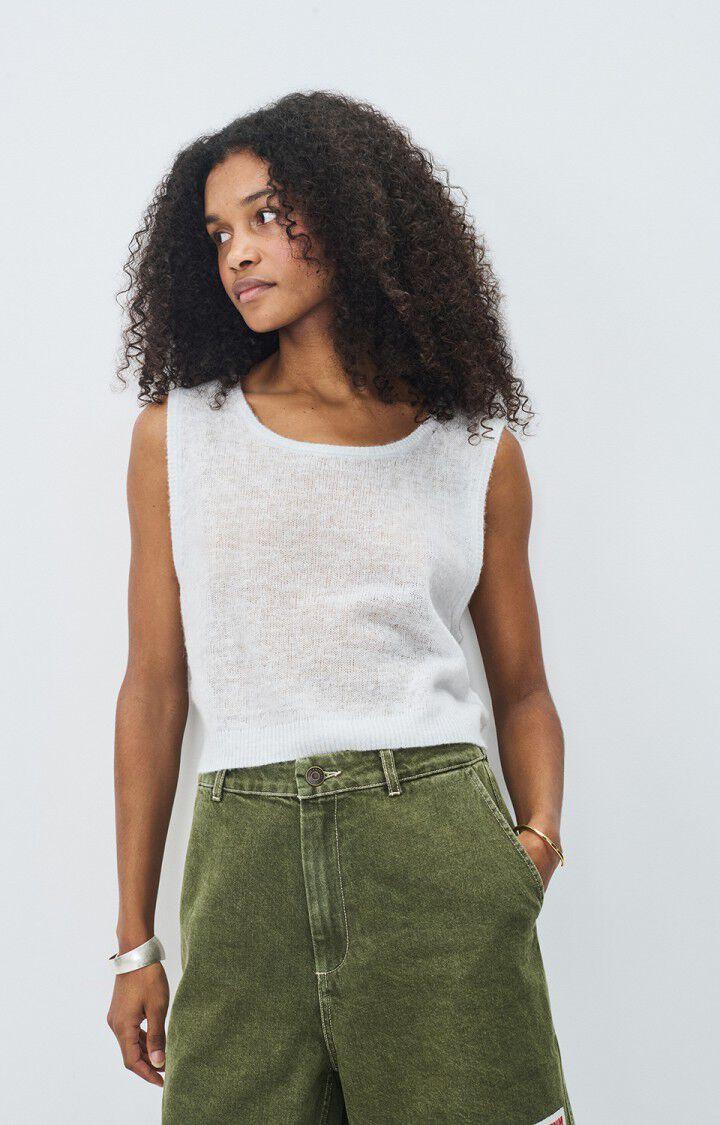 American Vintage Pull Femme Dumy - ARCTIQUE CHINE 0 Sans Manches Gris - E25
