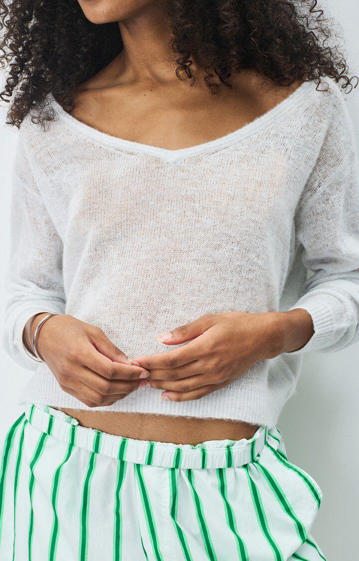 American Vintage Pull Femme Dumy - ARCTIQUE CHINE 52 Manches Longues Gris - E25