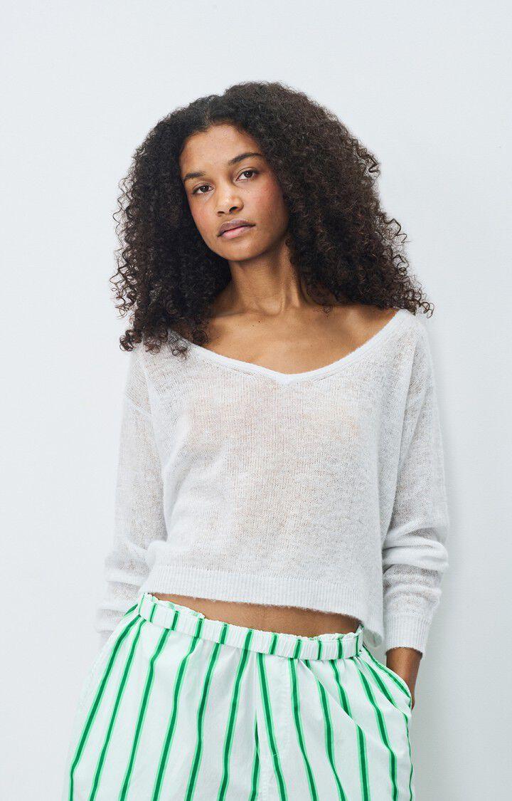 american vintage Pull femme Dumy - ARCTIQUE CHINE 52 Manches longues Gris - E25