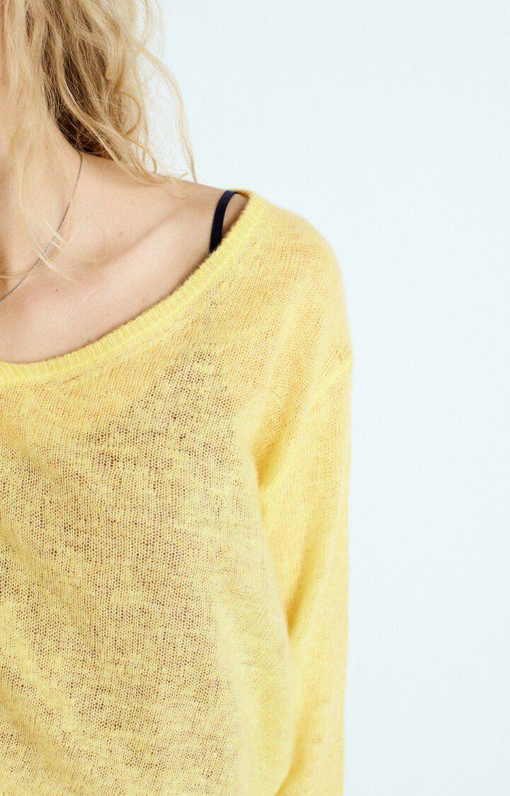 American Vintage Pull Femme Dumy - COQUILLE CHINE 52 Manches Longues Jaune - E25