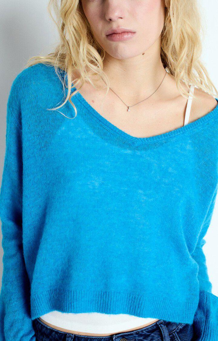 American Vintage Pull Femme Dumy - PARADISE CHINE 52 Manches Longues Bleu - E25