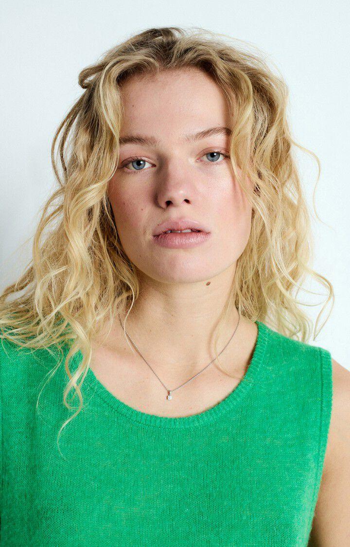 American Vintage Pull Femme Dumy - VERDOYANT CHINE 0 Sans Manches Vert - E25