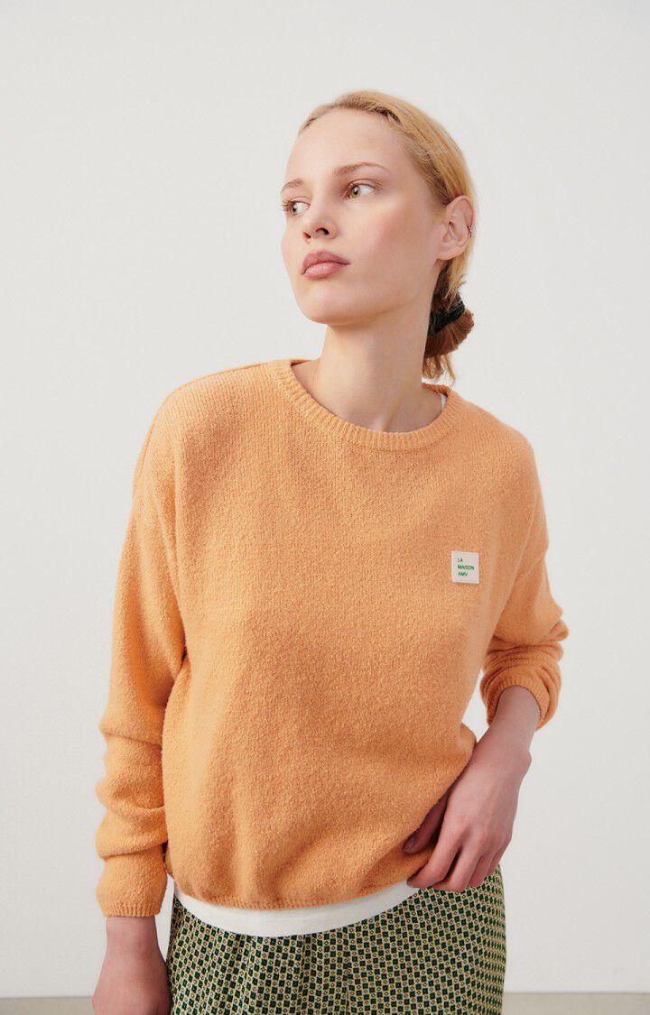 american vintage Pull femme Dylbay - NOISETTE 47 Manches longues Marron - E24