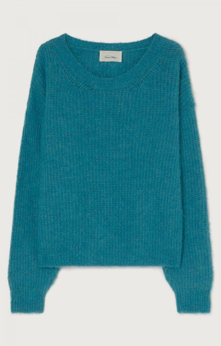 american vintage Pull femme East - ANTARCTIQUE CHINE Bleu - E22B