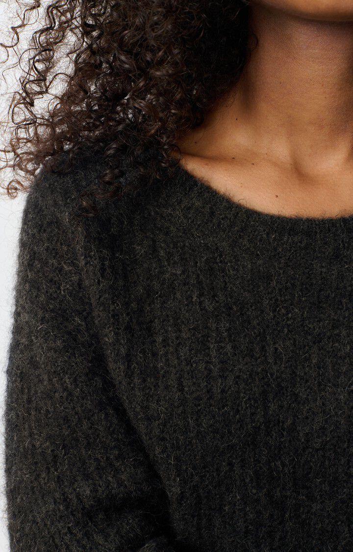 American Vintage Pull Femme East - ANTHRACITE CHINE 48 Manches Longues Gris - E25