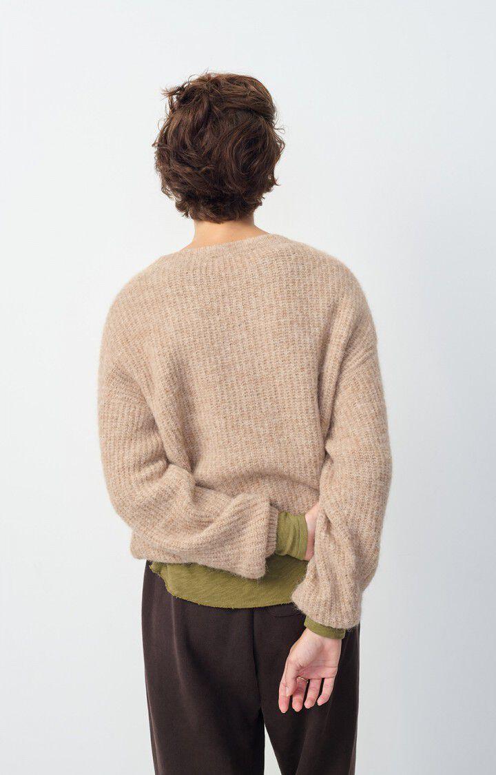 American Vintage Pull Femme East - BEIGE CHINE 48 Manches Longues Beige - E25