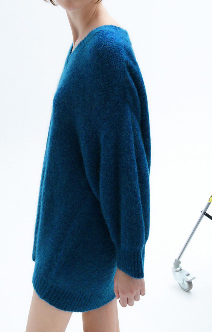 American Vintage Pull Femme East - BOURRASQUE CHINE 39 Manches Longues Bleu - E23