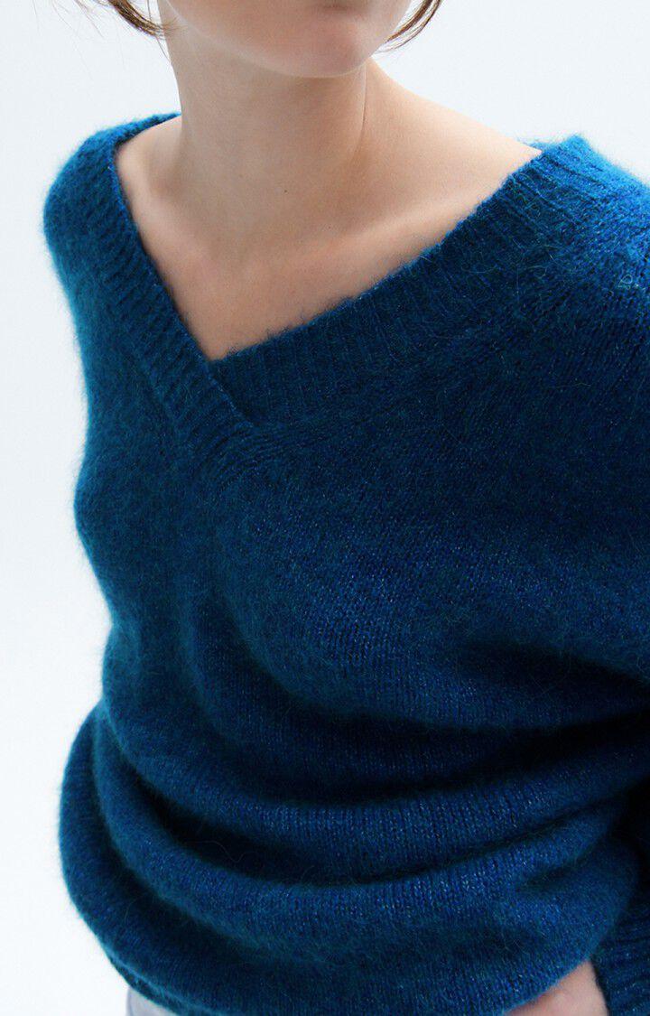 American Vintage Pull Femme East - BOURRASQUE CHINE 39 Manches Longues Bleu - E23