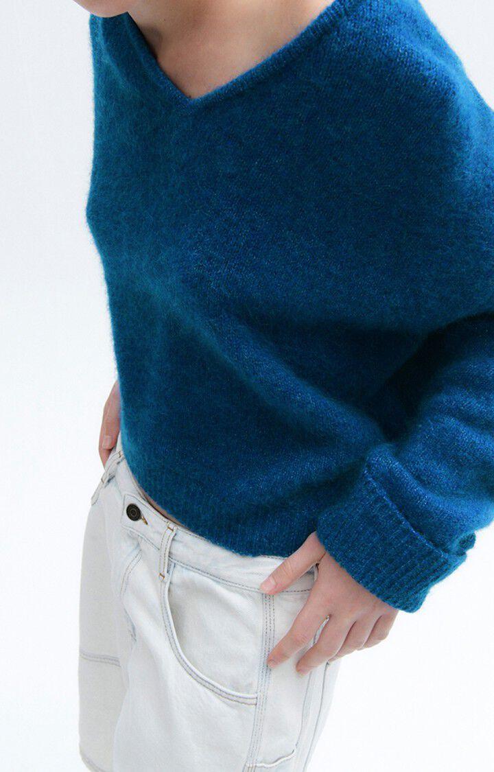 American Vintage Pull Femme East - BOURRASQUE CHINE 46 Manches Longues Bleu - E23