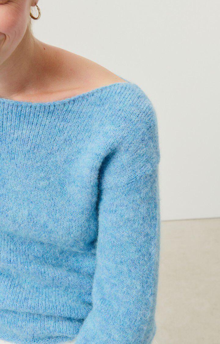 American Vintage Pull Femme East - CIEL CHINE 58 Manches Longues Bleu - H24