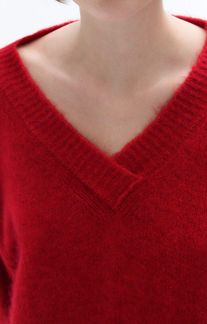 American Vintage Pull Femme East - COCCINELLE CHINE 39 Manches Longues Rouge - E23