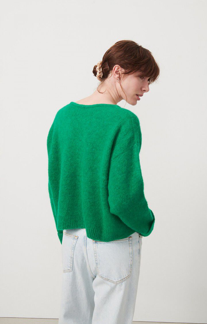 American Vintage Pull Femme East - CORIANDRE CHINE 46 Manches Longues Vert - E23