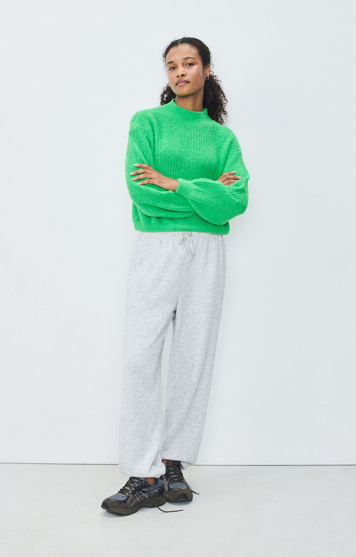 American Vintage Pull Femme East - GRENOUILLE FLUO 48 Manches Longues Vert - E25