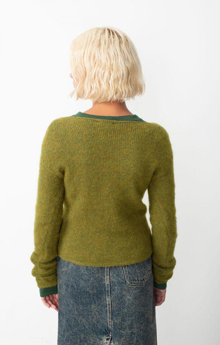American Vintage Pull Femme East - KIWI CHINE 58 Manches Longues Vert - H24