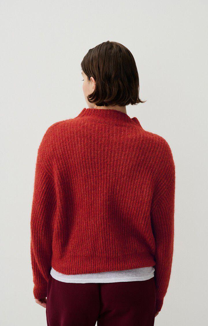 American Vintage Pull Femme East - LIE DE VIN CHINE 48 Manches Longues Rouge - H24