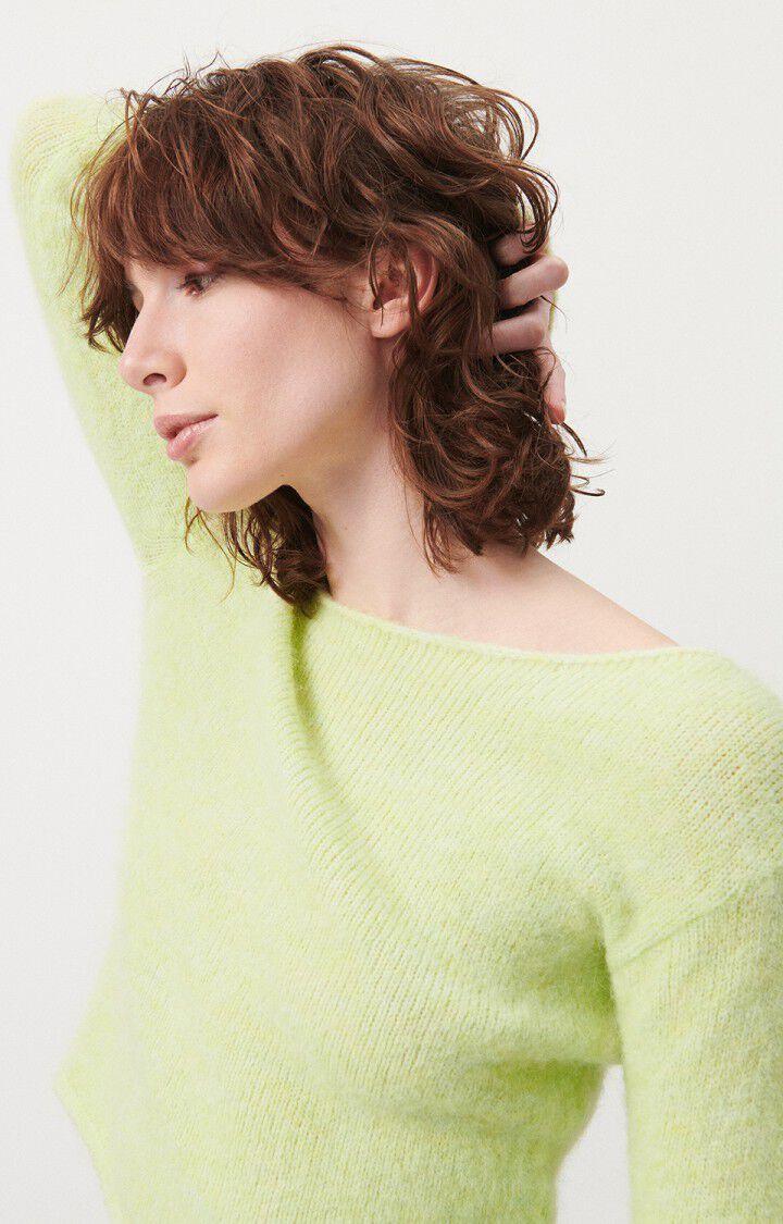 American Vintage Pull Femme East - LIME CHINE 58 Manches Longues Vert - E24