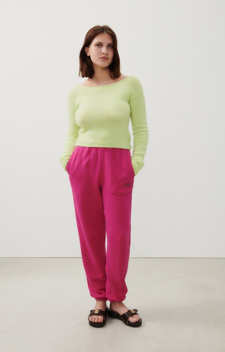 American Vintage Pull Femme East - LIME CHINE 58 Manches Longues Vert - E24