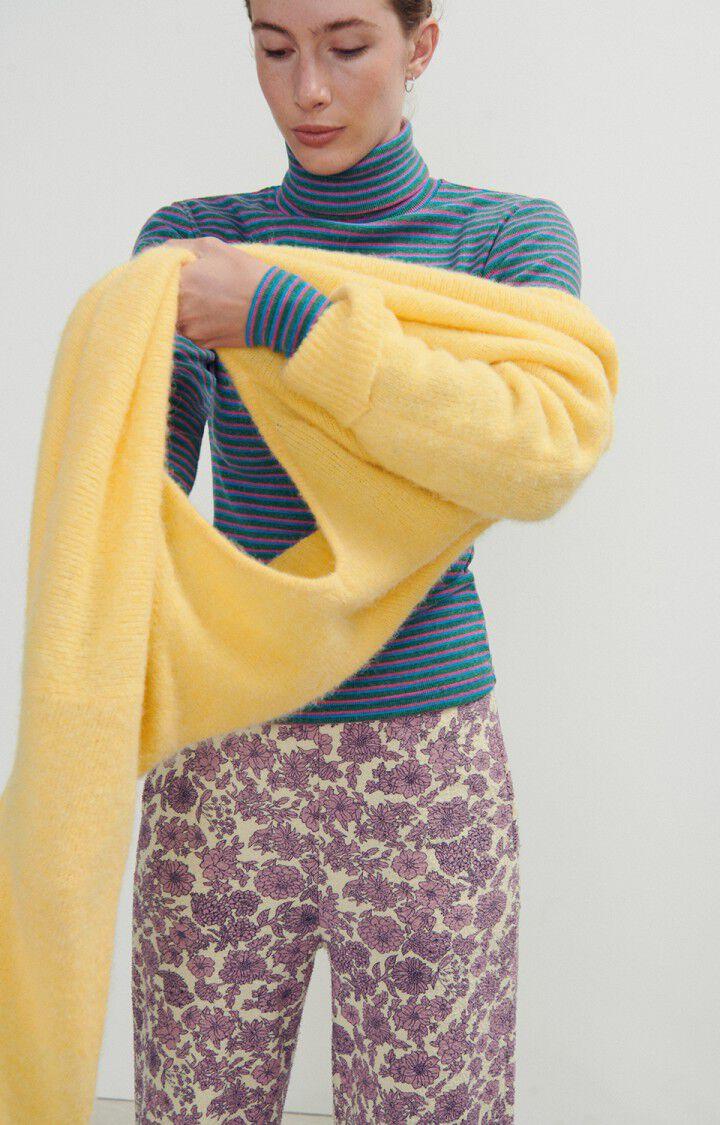 American Vintage Pull Femme East - LIMONADE CHINE 45 Manches Longues Jaune - H23