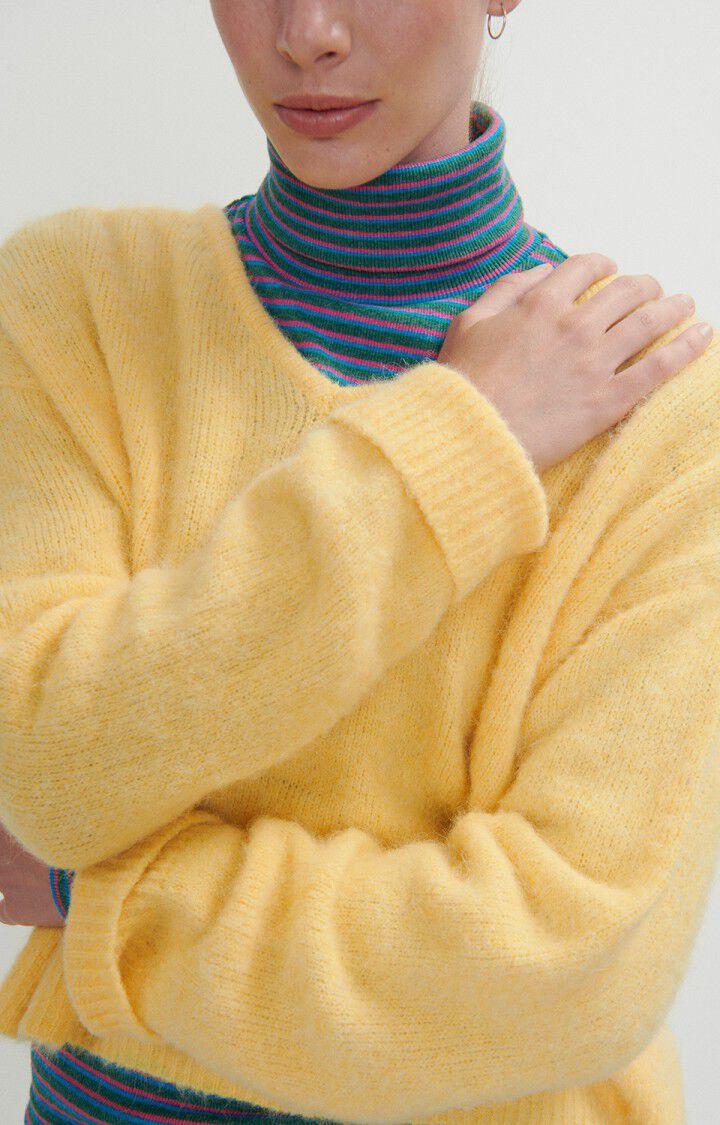American Vintage Pull Femme East - LIMONADE CHINE 45 Manches Longues Jaune - H23