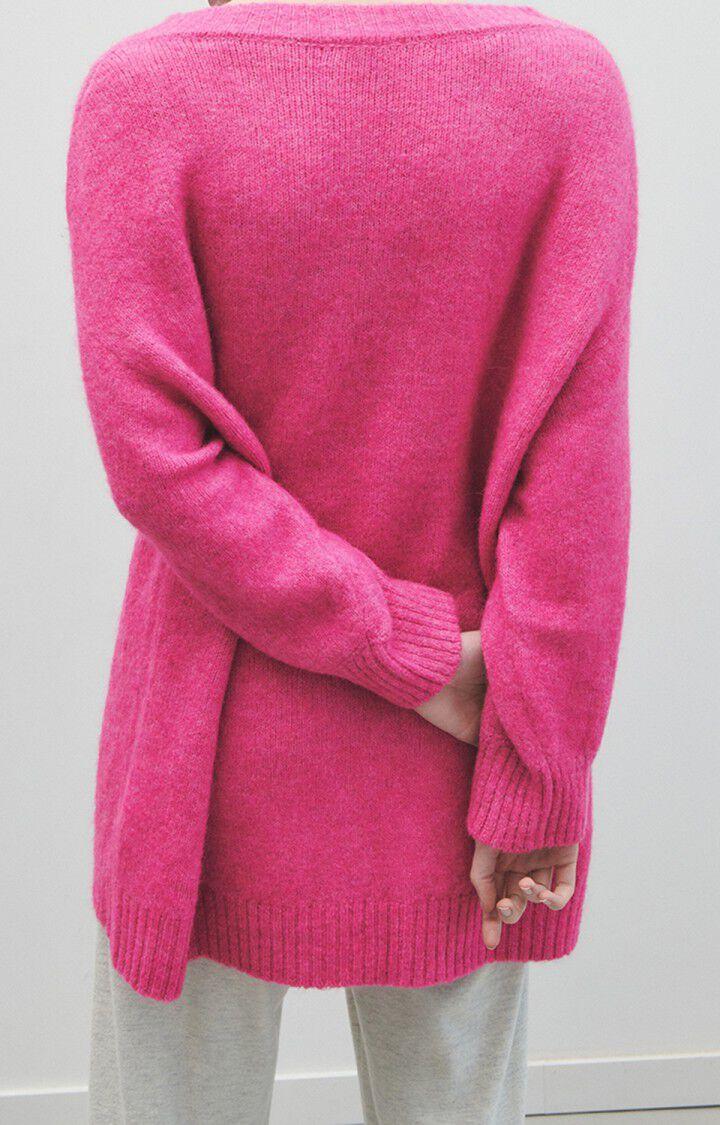 American Vintage Pull Femme East - MAGENTA CHINE 39 Manches Longues Rose - E23