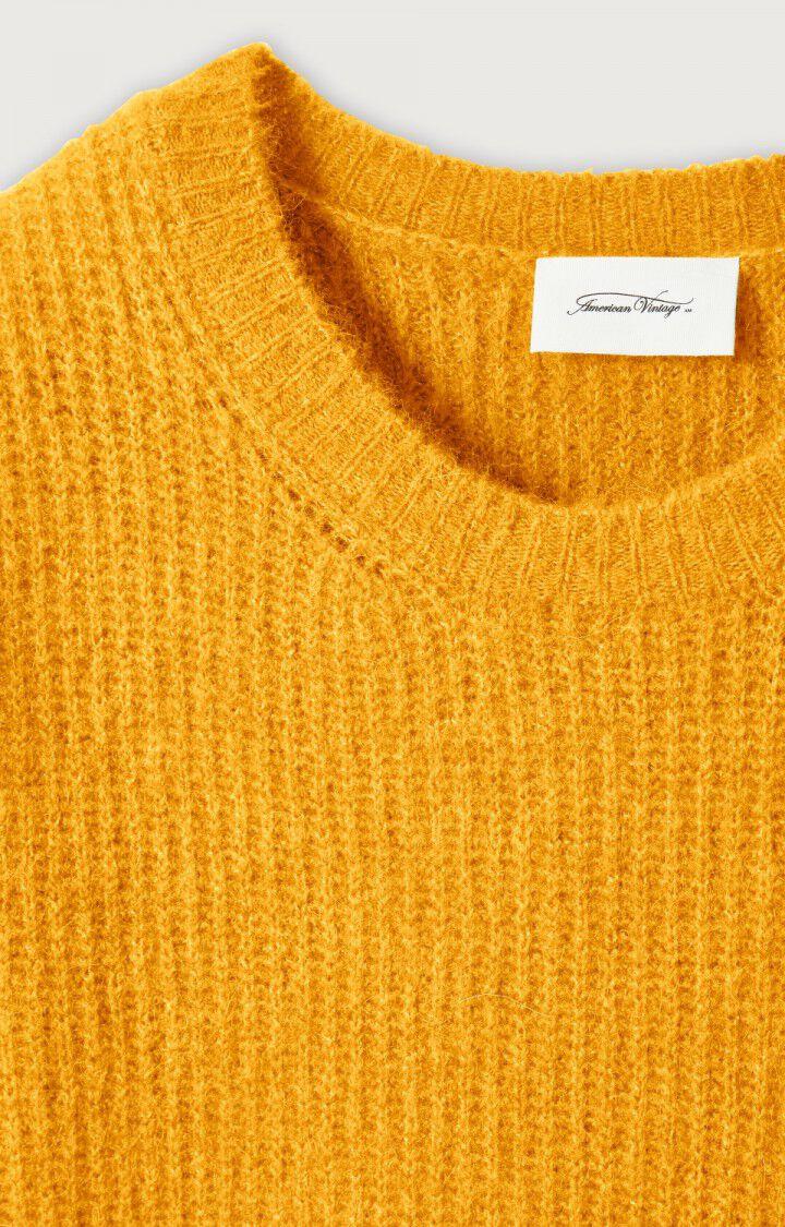 American Vintage Pull Femme East - MARMELADE CHINE 48 Manches Longues Jaune - H22B